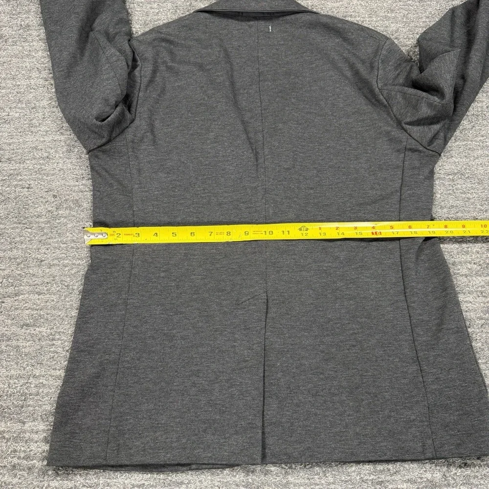 Uniqlo Jacket Men Medium Charcoal Gray Jersey Unstructured Blazer Sport Coat
